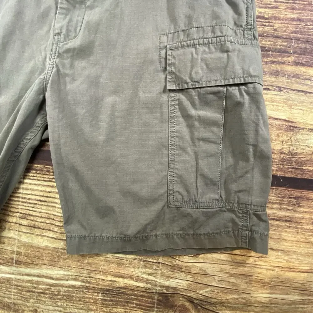 Levi Strauss Gray Cargo Shorts Mens 38 Utility Outdoor Ripstop Pockets